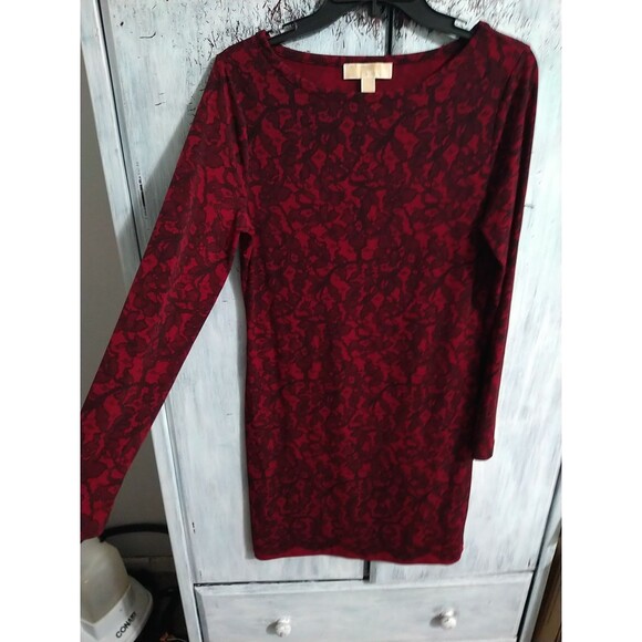 Michael Kors Lace Print Long Sleeve Dress Small Feminine Y2K Vintage Cottage... - Picture 5 of 9